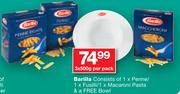 Barilla Consist Of 1XPenne/1XFusilli/1XMacaroni Pasta & A Free Bowl-Per Pack