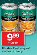 Rhodes Perske skywe/Helftes In stroop-410gm Elk