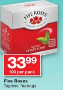 Five Roses Tagless Teabags-100 Per Pack