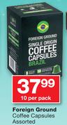 Foreign Ground Coffee Capsules Assorted-10 Per Pack