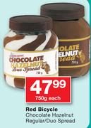 Red Bicycle Chocolate Hazelnut Regular/Duo Spread-750gm Each