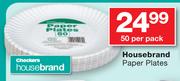 Housebrand Paper Plates-50 Per Pack