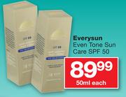 Eversun Even Tone Sun Care SPF 50-50ml Each