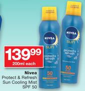 Nivea Protect & Refresh Sun Cooling Mist SPF 50-200ml Each
