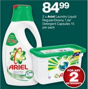 Ariel Laundry Liquid Regular/Downy-1.5Ltr + Detergent Capsules 15-Per Pack