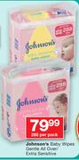 Johnson’s Baby Wipes Gentle All Over/Extra Sensitive-288 Per Pack