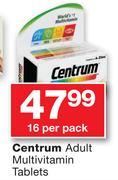 Centrum Adult Multivitamin Tablets 16-Per Pack