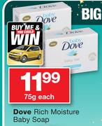 Dove Rich Moisture Baby Soap-75g Each