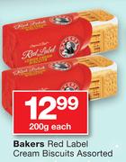 Bakers Red Label Cream Biscuits Assorted-200gm Each
