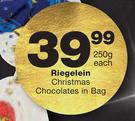 Reigelein Christmas Chocolate In Bag-250g Each