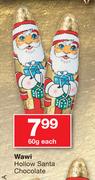 Wawi Hollow Santa Chocolate-60g Each
