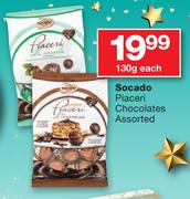 Socado Piaceri Chocolates Assorted-130gm Each