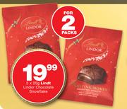 Lindt Lindor Chocolate Snowflake-2 x 20gm