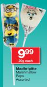 Maxibrigitte Marshmallow Pops Assorted-20gm Each