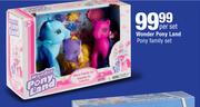 Wonder Pony Land Pony Family Set-Per Set