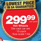 Hot Wheels Die-Cast Car Set-Per Pack