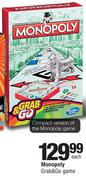 Monopoly Grab & Go Game-Each
