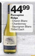 Porcupine Ridge Chenin Blanc/Chardonnay/Sauvignon Blanc-750ml Each