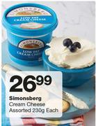 Simonsberg Cream Cheese Assorted-230g Each