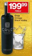 Cruz Vintage Black Vodka-750ml