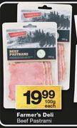 Farmer's Deli Beef Pastrami-100g Each