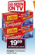 Colgate Toothpaste Value Pack-2 x 100ml Per Pack