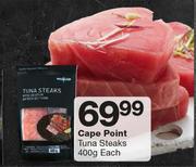 Cape Point Tuna Steaks-400g Each