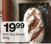 50% Rye Bread-800g