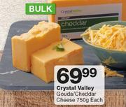 Crystal Valley Gouda/Cheddar Cheese-750g Each