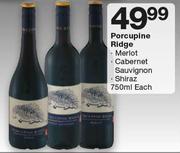 Porcupine Ridge Merlot/Cabernet Sauvignon/Shiraz-750ml Each