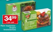 Fry’s Vegetariese-Burgers Verskeidenheid-4 Per Pak
