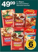 6 x Royco Dry Sauce/Gravy/Marinade