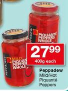 Peppadew Mild/Hot Piquante Peppers-400g Each