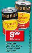 Gold Dish Vegetable Curry/Curried Mixed Vegetables-415g Each