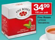 Five Roses Lynlose Teesakkies-100 Per Pak