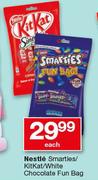 Nestle Smarties Kitkat/White Chocolate Fun Bag-Each