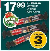 3 x Beacon Maynards Original Wine Gums