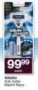 Gillette 2Up Turbo Mach3 Razor-Each
