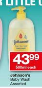 Johnson's Baby Wash 500ml-Each