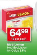 Med-Lemon Hot Medication For Colds & Flu-18 Per Pack 