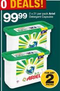 Ariel 21 Per Pack Detergent Capsules-For 2 Packs