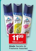 Glade Secrets Air Freshner Assorted-180ml Each
