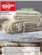 Brushed Fur Throw 130cm x 170cm