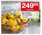 Pyr-O-Rey Oondbakstel 6 Stuk -per Stel