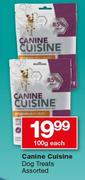 Canine Cuisine Dog Treats -100g Each