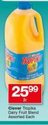 Clover Tropika Dairy Frut Blend Assorted - 2L Each