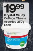 Crystal Valley Cottage Cheese Assorted-250g Each