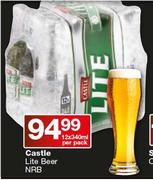 Castle Lite Beer NRB-12 x 340ml Per Pack