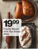 Freshly Baked 50% Rye Bread-800g