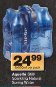 Aquelle Still/Sparkling Natural Spring Water-6 x 500ml Per Pack